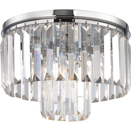 Palacial 1 Light 12 inch Polished Chrome Flush Mount Ceiling Light in Incandescent