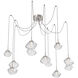Mesa LED 17.4 inch Metallic Beige Silver Swag Multi-Pendant Ceiling Light in 3000K LED, Clear