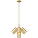 Lumina 5 Light 17 inch Modern Gold Chandelier Ceiling Light