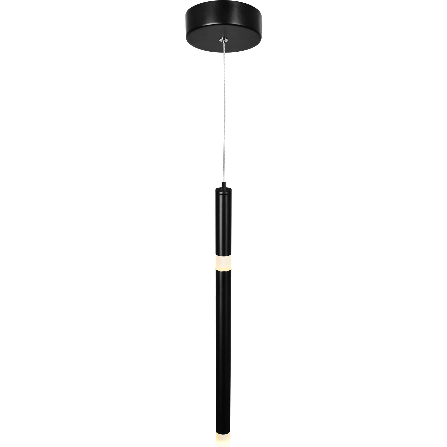 Flute LED 5 inch Black Pendant Ceiling Light