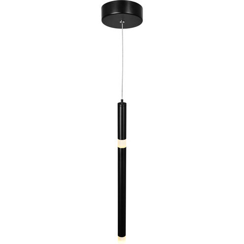 Flute LED 5 inch Black Pendant Ceiling Light