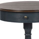 Savannah 29.5 X 21.5 inch Midnight Blue and Brown Pedestal Side Table