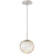 Gaia LED 20 inch Beige Silver Pendant Ceiling Light in 3000K LED, Amber, Medium