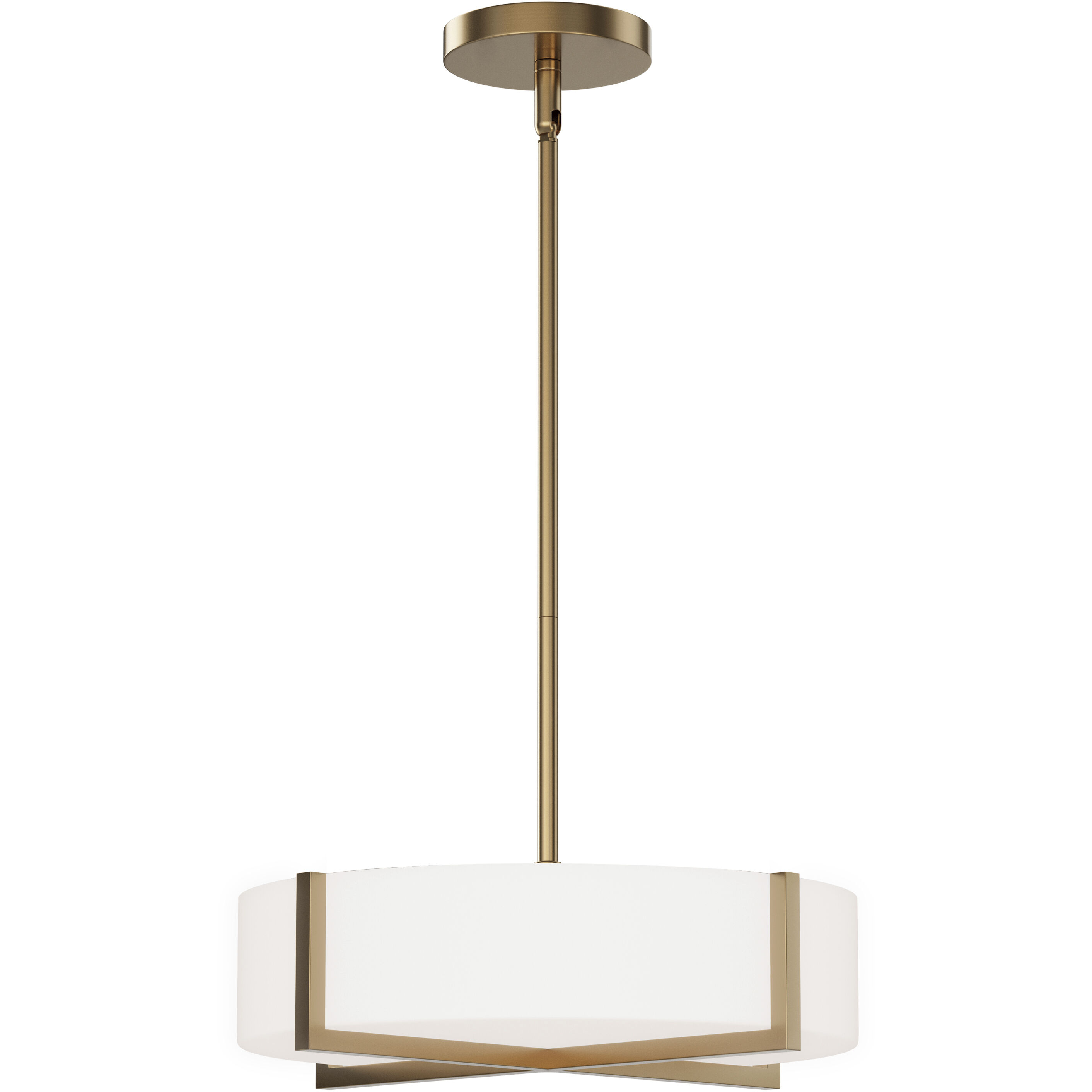 Dexter LED 13 inch Natural Aged Brass Single Pendant Ceiling Light