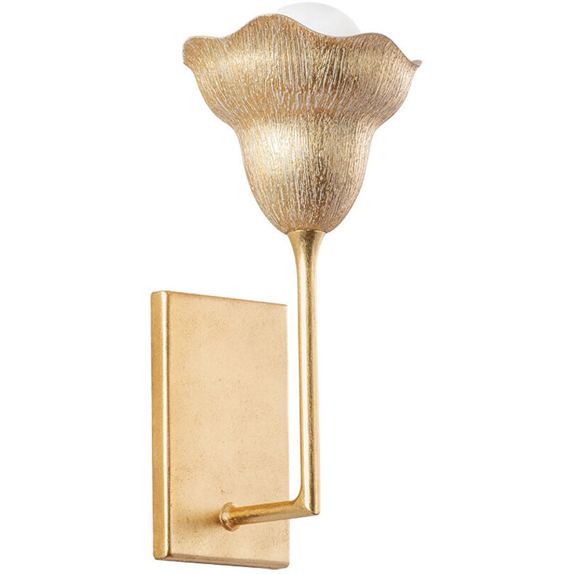 Alora 1 Light 6.5 inch Vintage Gold Leaf and Gilded Ivory Wall Sconce Wall Light