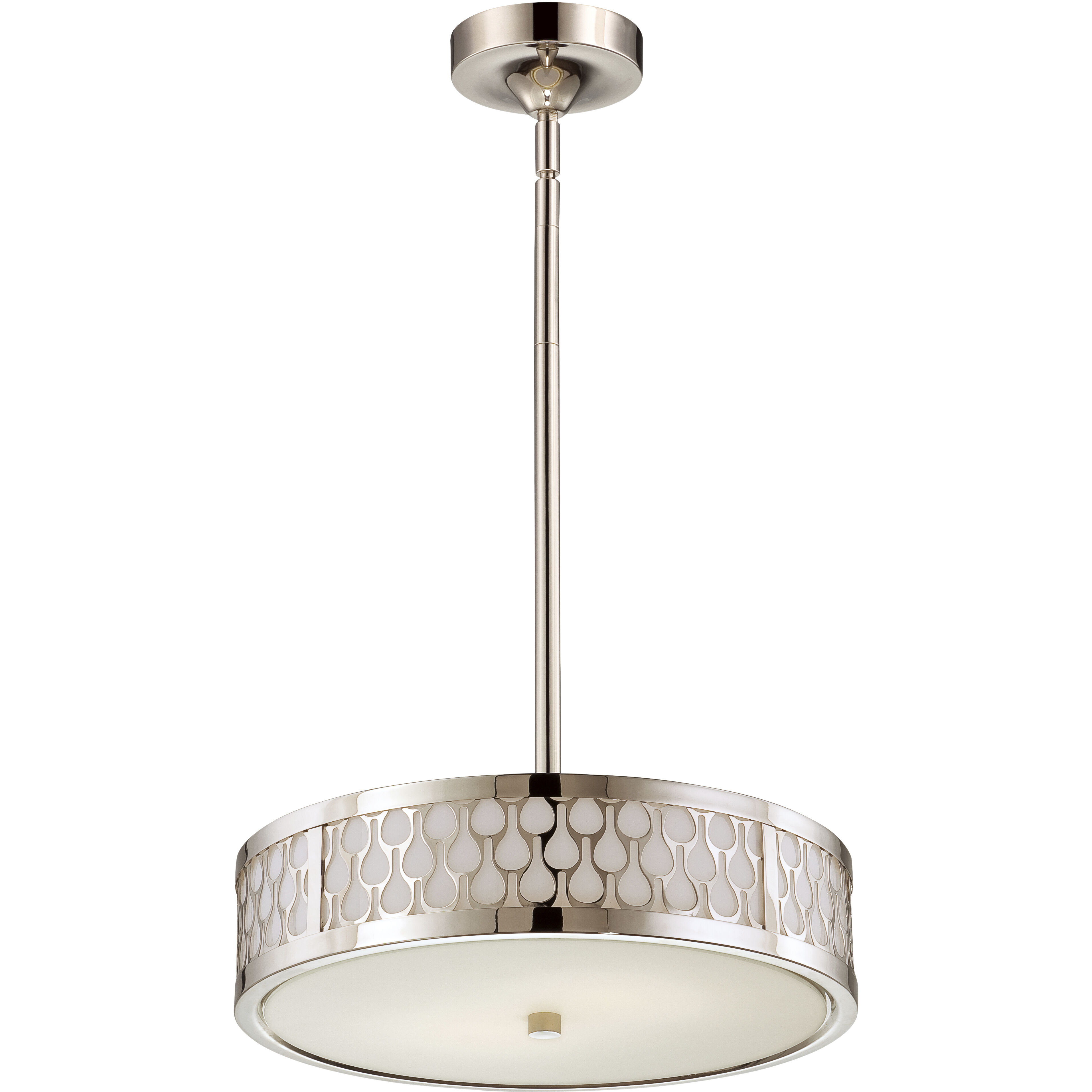 Raindrop LED 15 inch Polished Nickel Pendant Ceiling Light