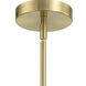 Fortuna 1 Light 8 inch Satin Brass Mini Pendant Ceiling Light