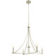 Contemporary 4 Light 30 inch Brushed Nickel Chandelier Ceiling Light