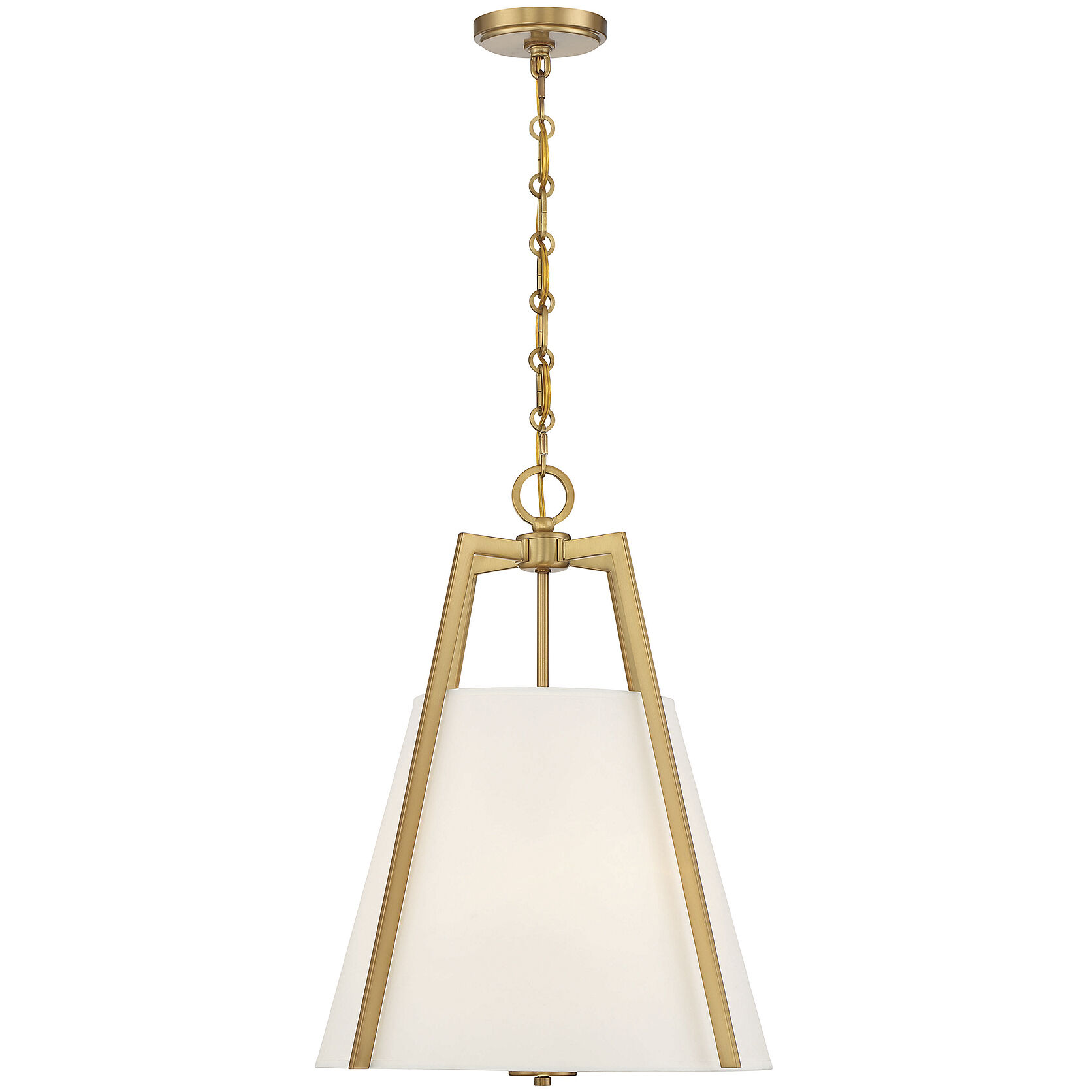 Mansfield 3 Light 18 inch Warm Brass Pendant Ceiling Light, Essentials