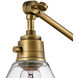 Arti 1 Light 7.75 inch Heritage Brass Indoor Wall Sconce Wall Light in Heritage Brass / Clear