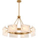 Canada 8 Light 32 inch Gold Chandelier Ceiling Light