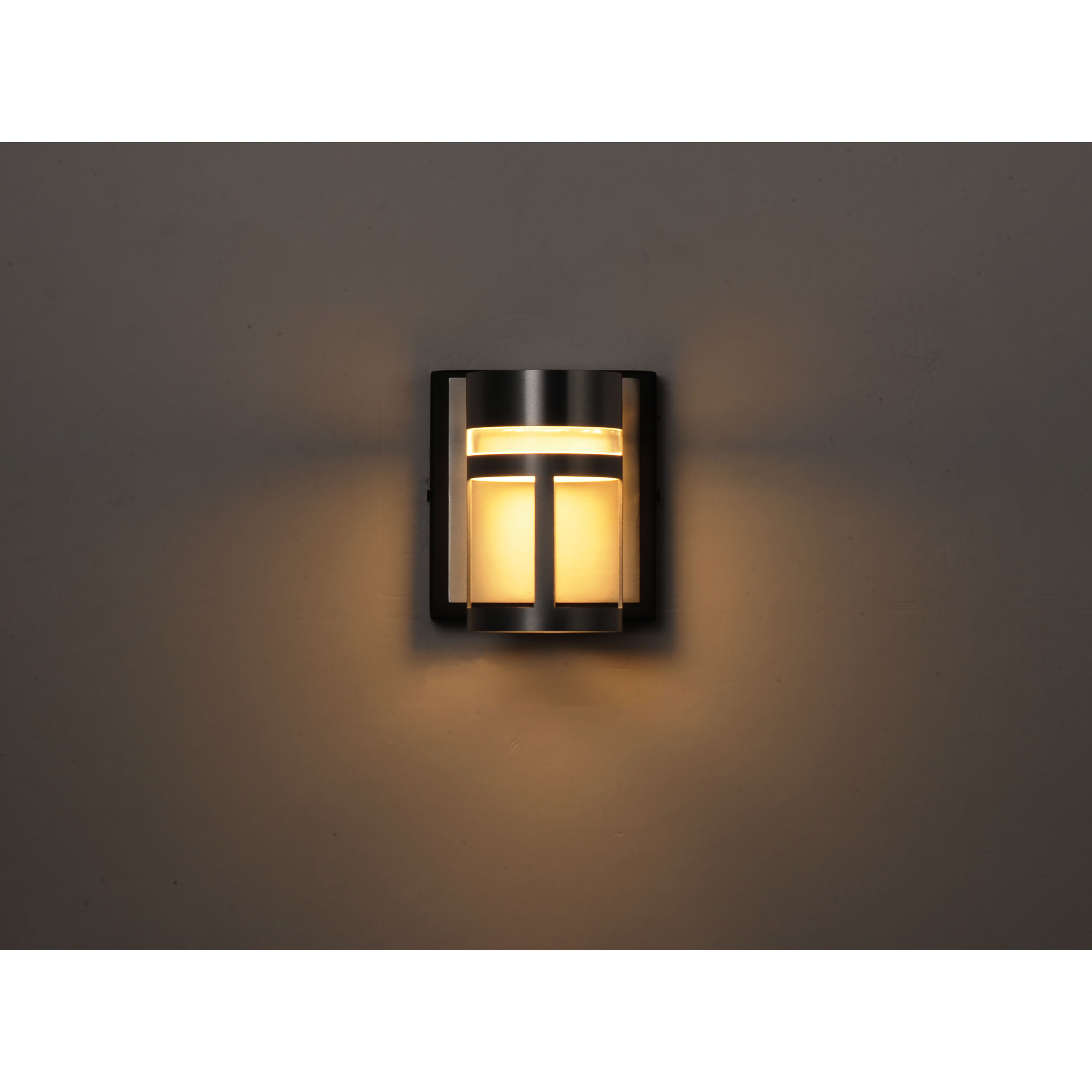 Accord LED 5 inch Black and Brushed Aluminum Bath Vanity Light Wall Light