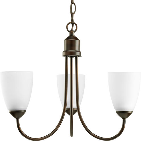Gather 3 Light 19 inch Antique Bronze Chandelier Ceiling Light in Bulbs Included, Fluorescent