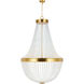 C&M by Chapman & Myers Summerhill 12 Light 36 inch Burnished Brass Chandelier Ceiling Light