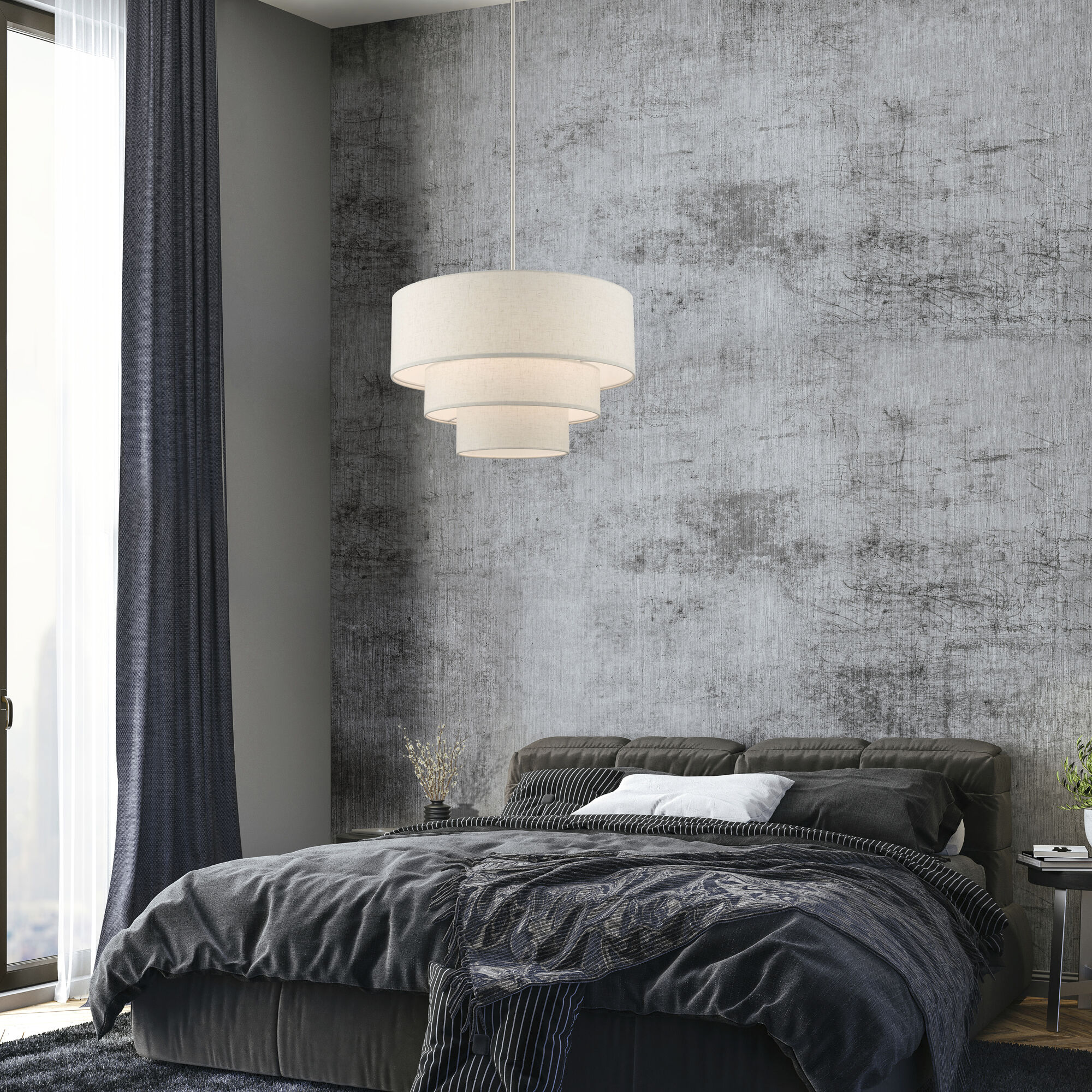 Gladstone 4 Light 23 inch Brushed Nickel Pendant Chandelier Ceiling Light