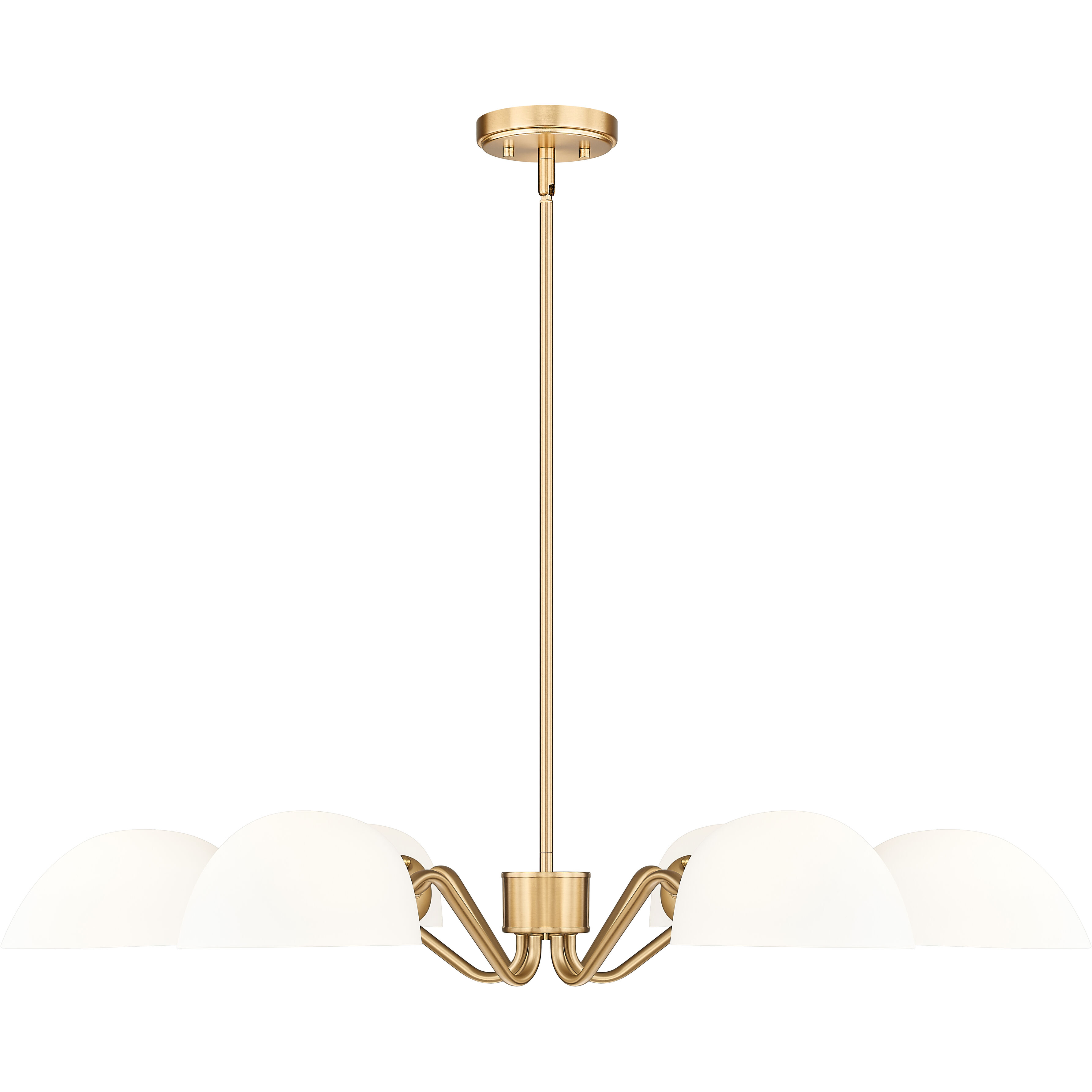 Breton 6 Light 39 inch Modern Gold Chandelier Ceiling Light