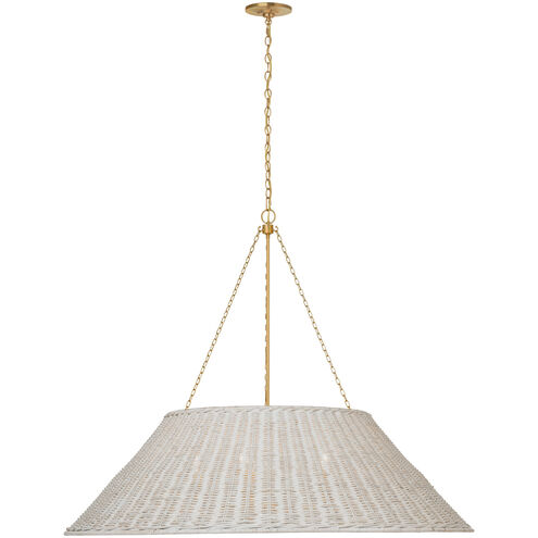 Visual Comfort Signature Collection Marie Flanigan Corinne LED 44 inch Soft Brass Woven Hanging Shade Ceiling Light MF5038SB-WW - Open Box
