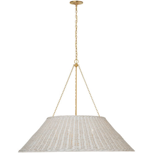 Marie Flanigan Corinne LED 44 inch Soft Brass Woven Hanging Shade Ceiling Light