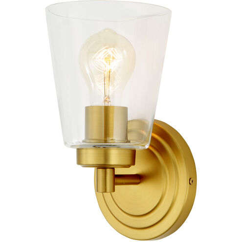 Wilshire 1 Light 5 inch Satin Brass Bathroom Wall Sconce Wall Light