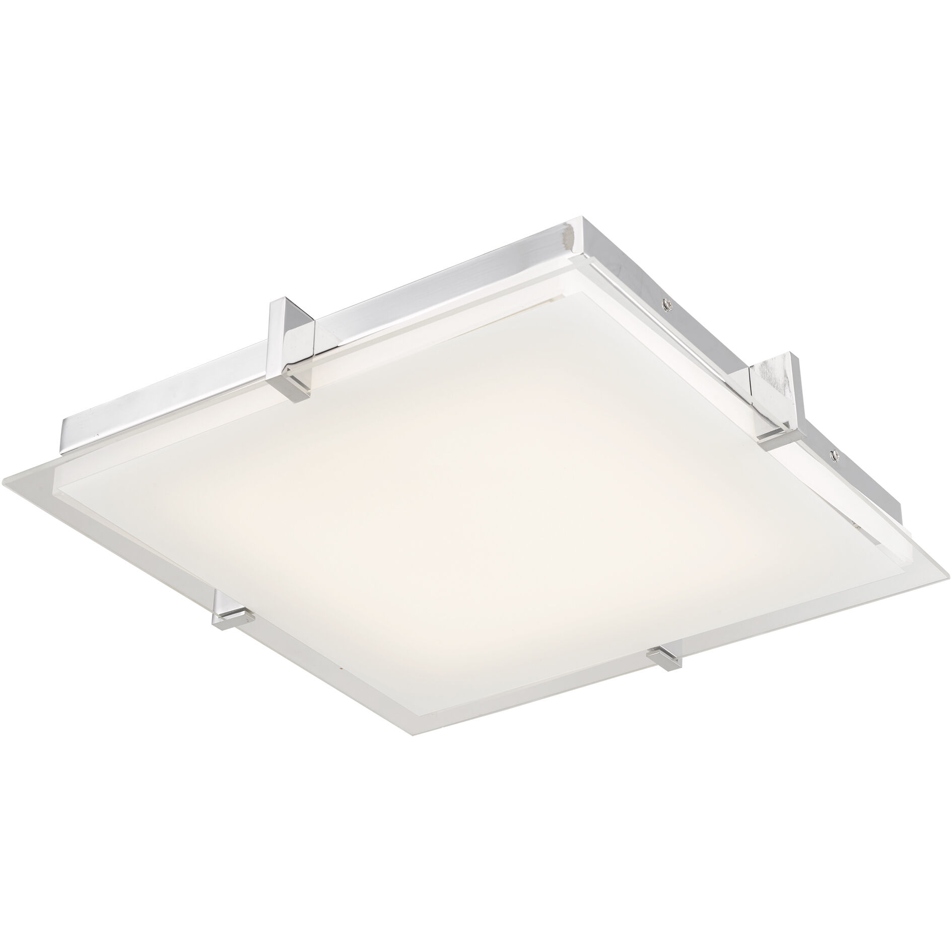 Matrix LED 15.4 inch Chrome Flush Mount Ceiling Light