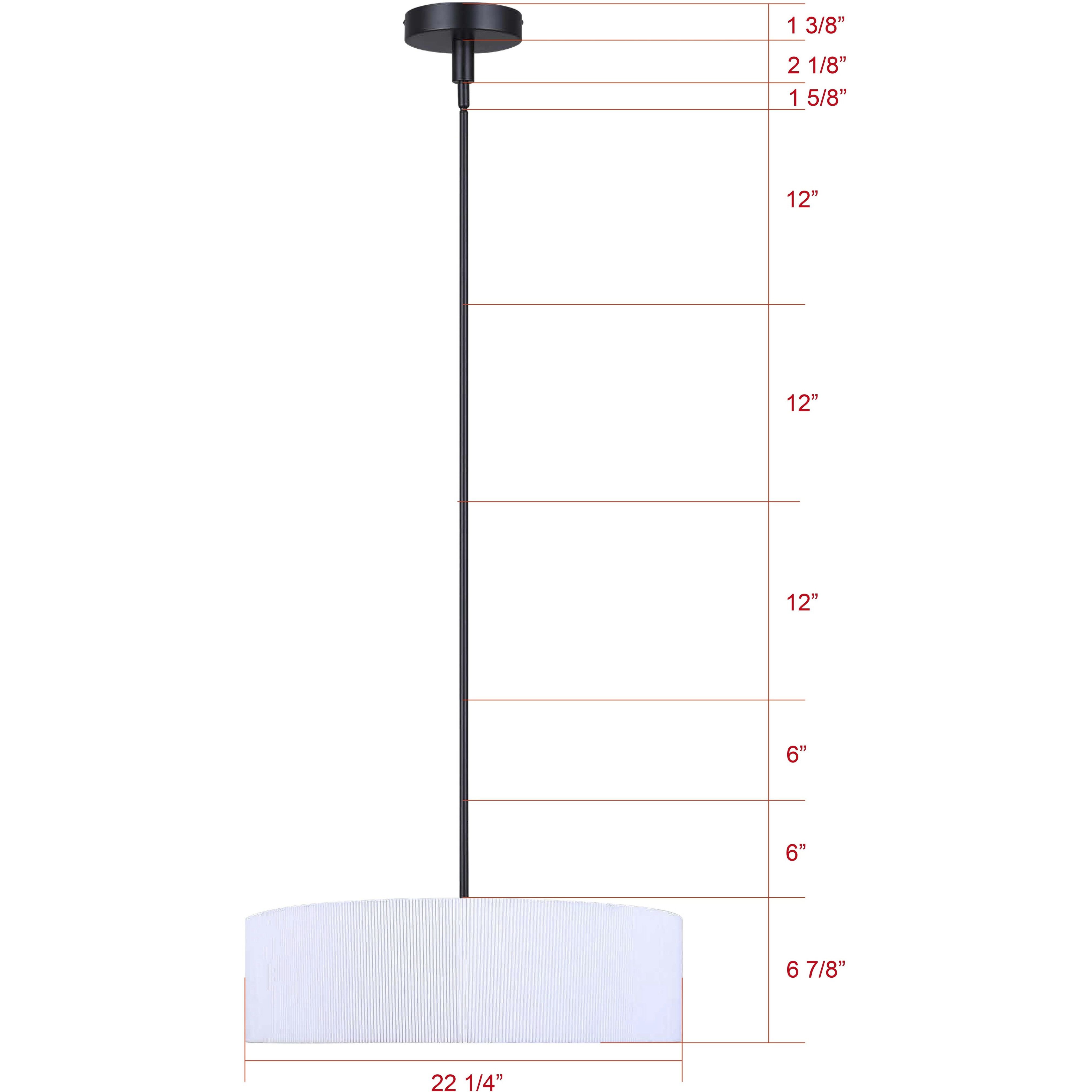 Carmynn LED 22.25 inch Black Chandelier Ceiling Light