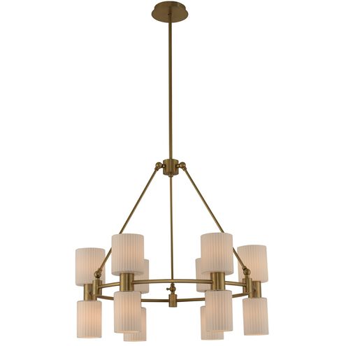 Harlowe 12 Light 28 inch Winter Brass Chandelier Ceiling Light