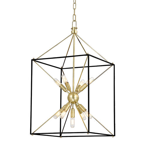 Glendale 9 Light 16.25 inch Aged Brass Pendant Ceiling Light