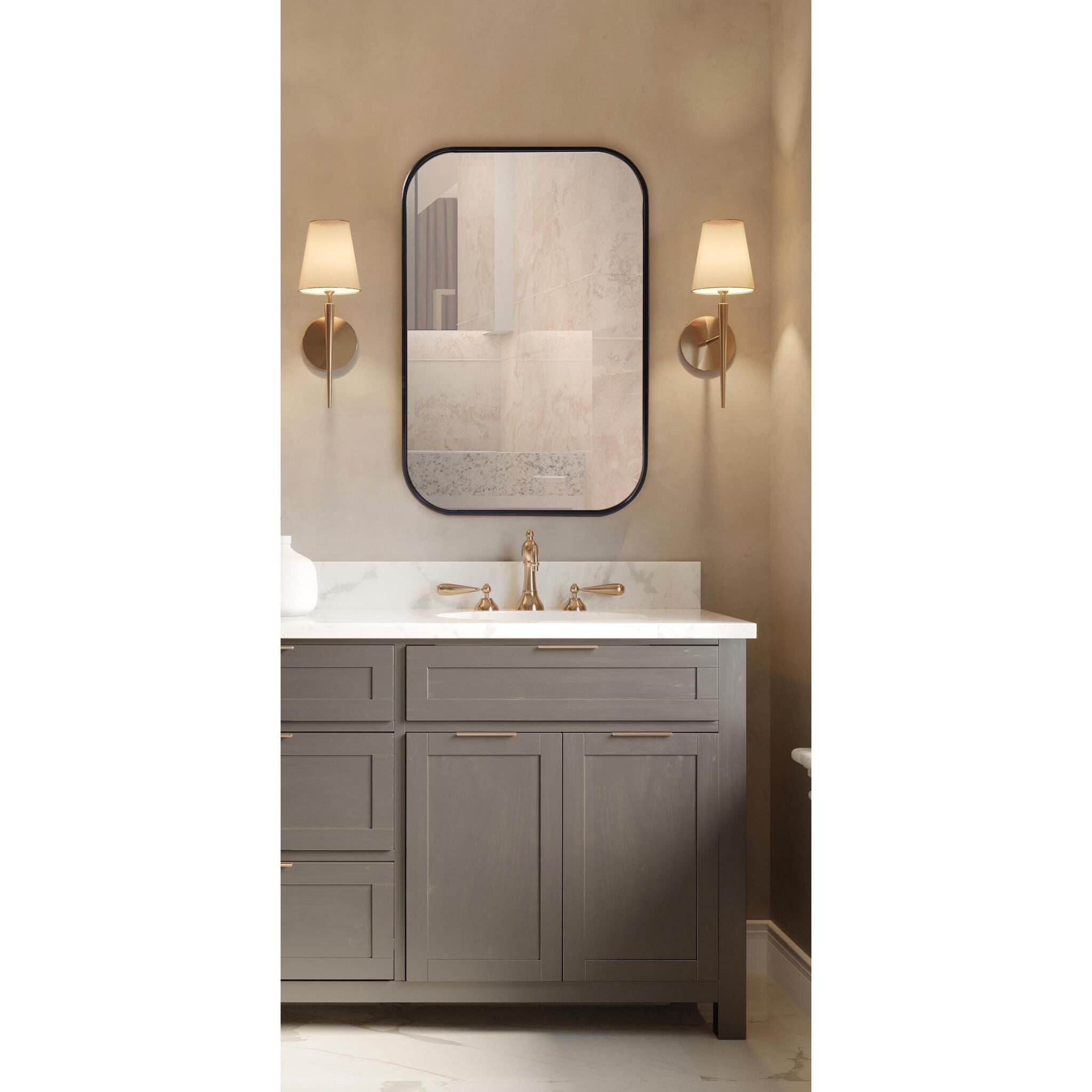 Milo 36 X 24 inch Black Mirror