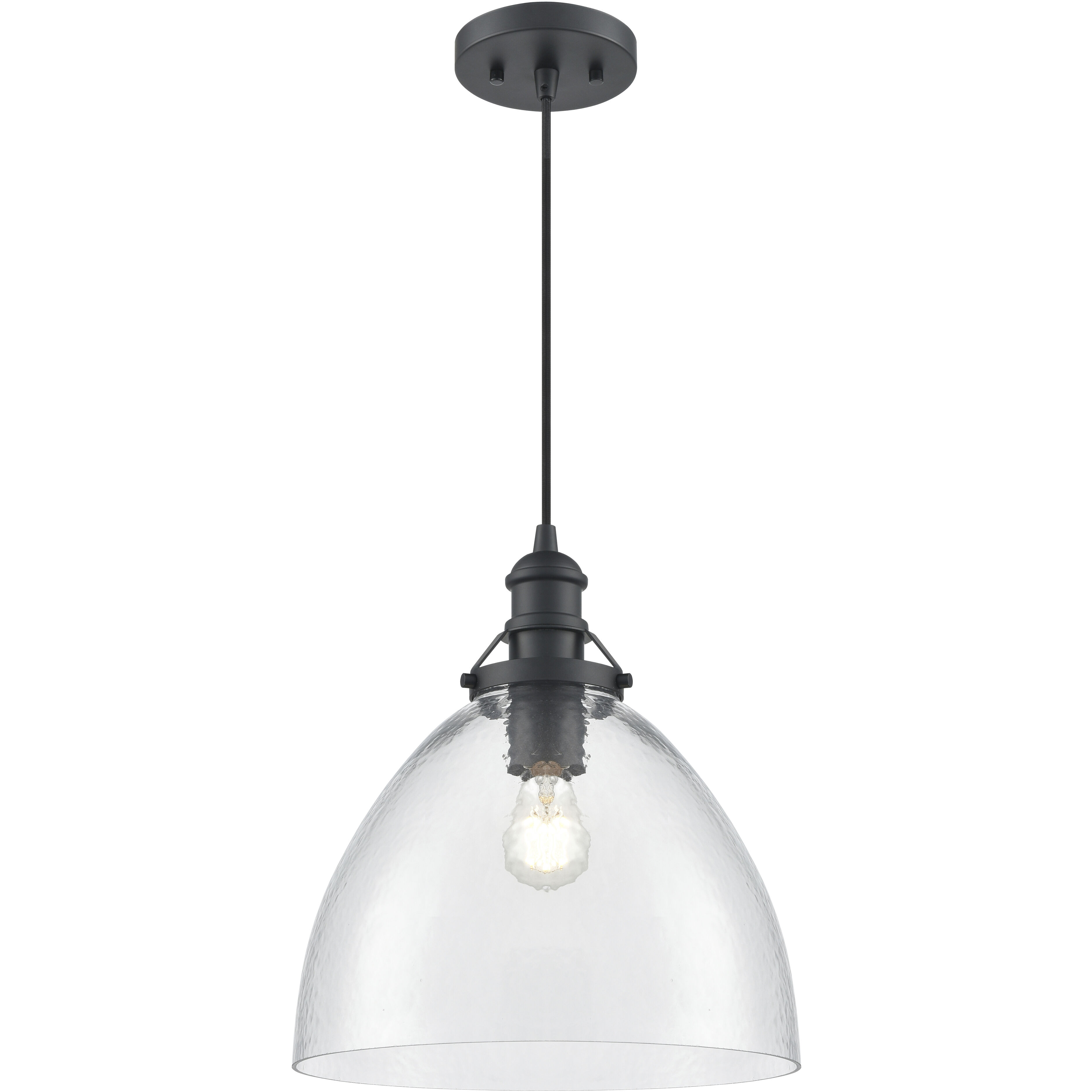 Khrisa 1 Light 12.75 inch Matte Black Pendant Ceiling Light