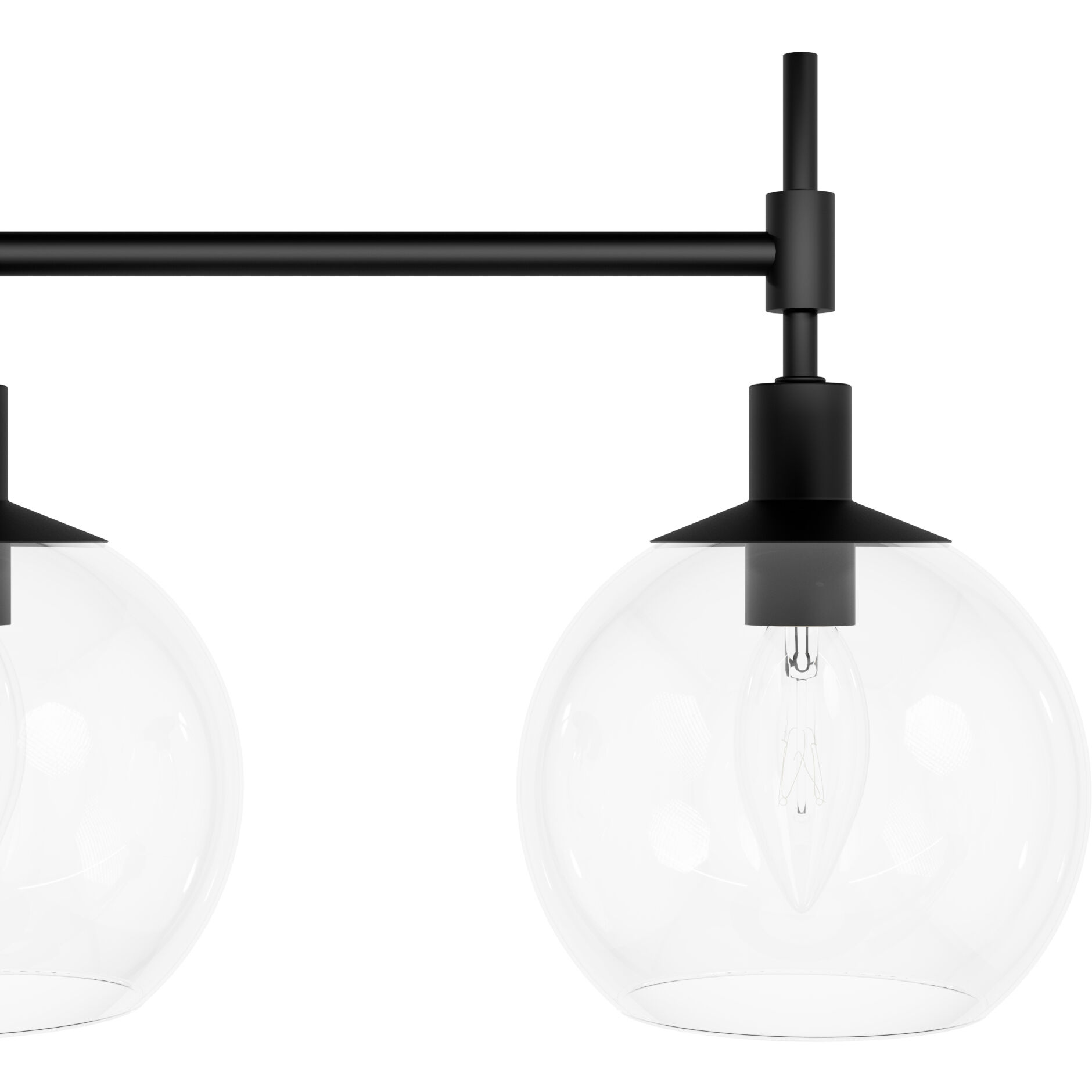 Xidane 5 Light 42.25 inch Matte Black Linear Chandelier Ceiling Light