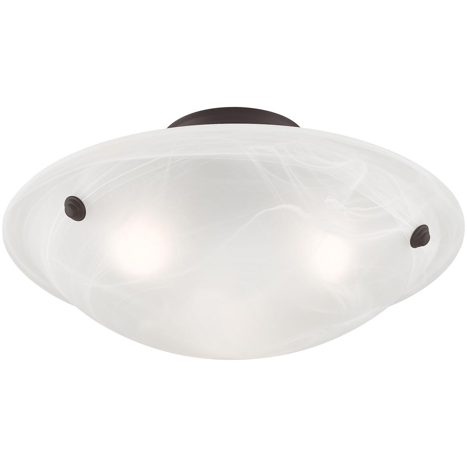 Oasis 3 Light 16 inch Bronze Semi-Flush Mount Ceiling Light