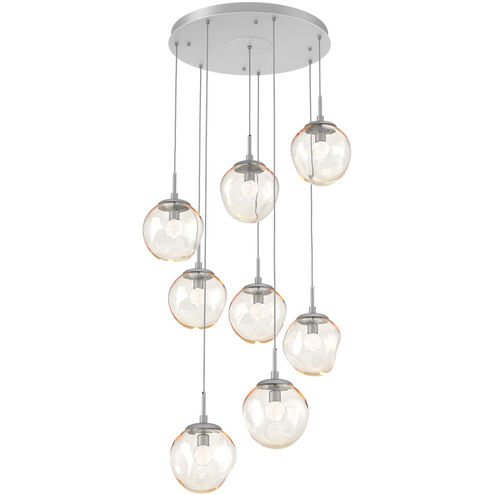 Aster LED LED Classic Silver Chandelier Ceiling Light, Round Multi-Pendant