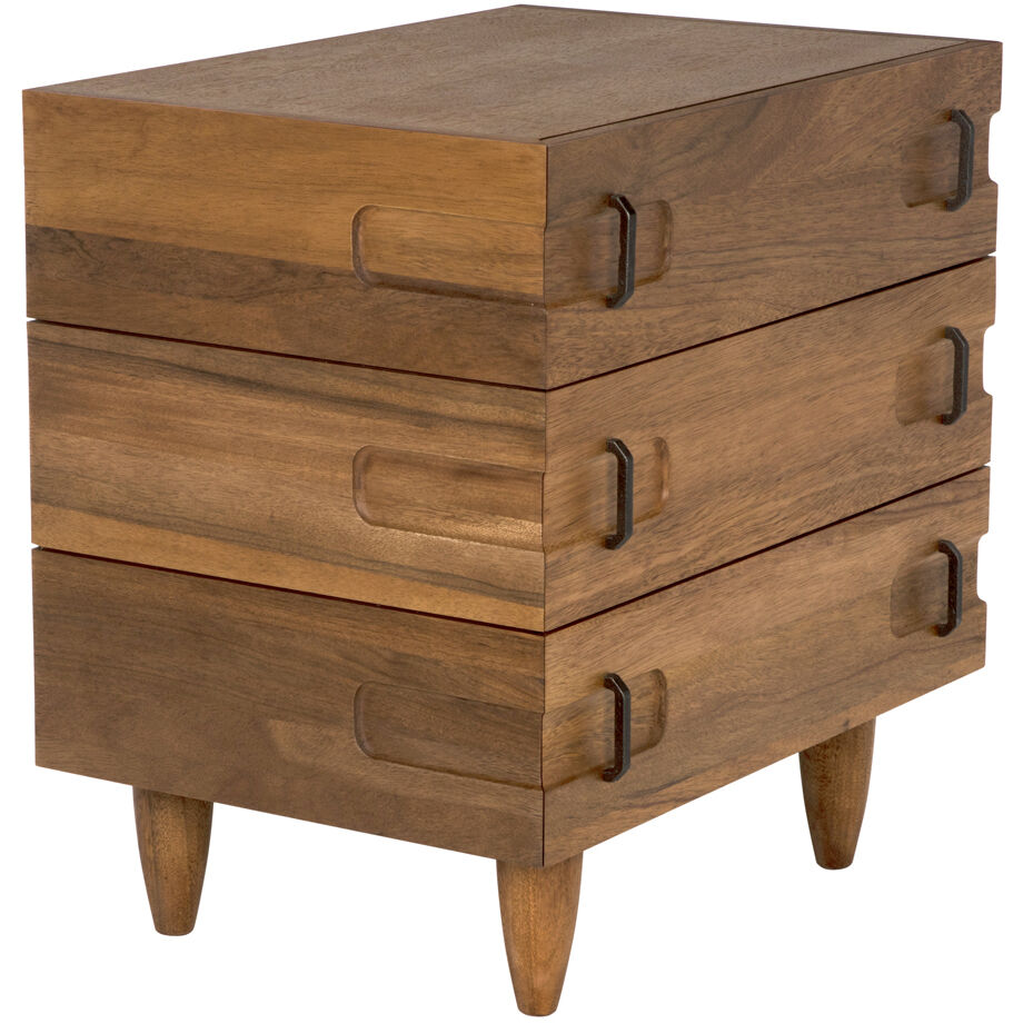 David 32.5 X 32 inch Dark Walnut Side Table