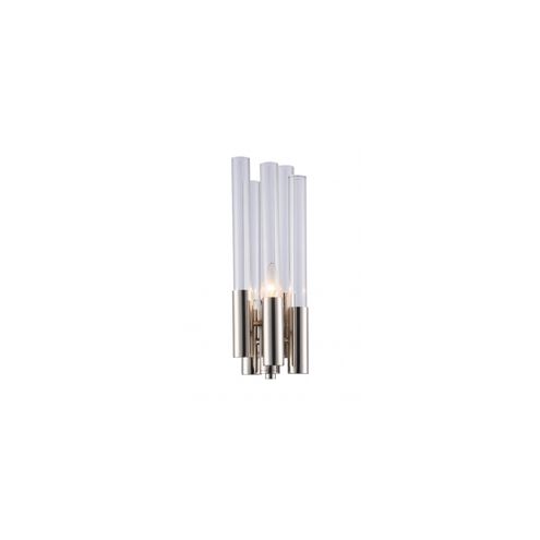 Canada 1 Light 6 inch Shiny Nickel Wall Sconce Wall Light