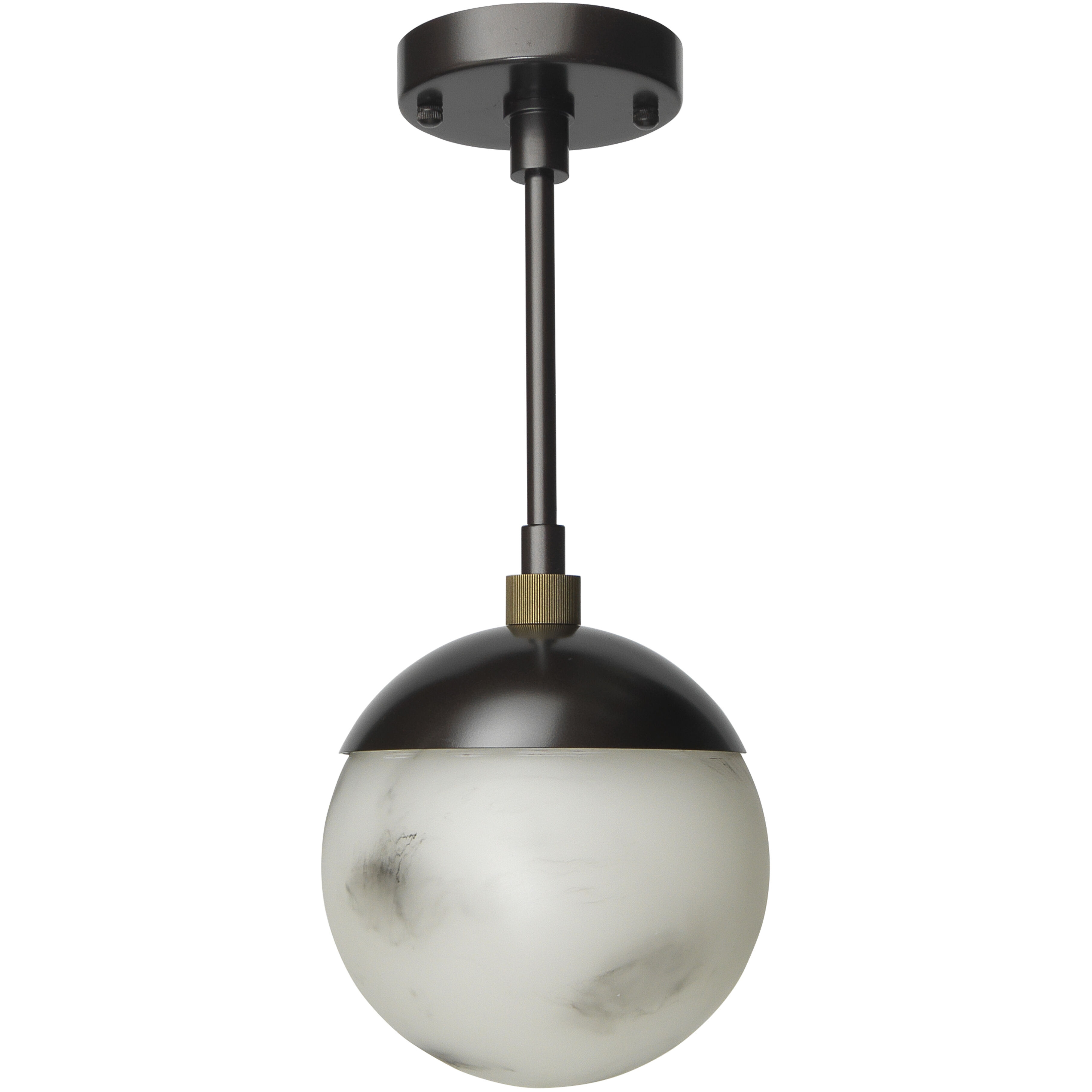 Metro 1 Light 7 inch Oil Rubbed Bronze Pendant Ceiling Light