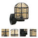 3417 Series 1 Light 12.25 inch Black Outdoor Sconce, Costaluz