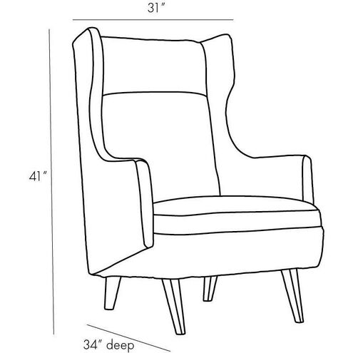 Budelli 41 inch Forest Wing Chair
