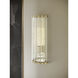 Warwick 1 Light 7 inch Contemporary Silver Leaf ADA Wall Sconce Wall Light, Tall, Bunny Williams Collection