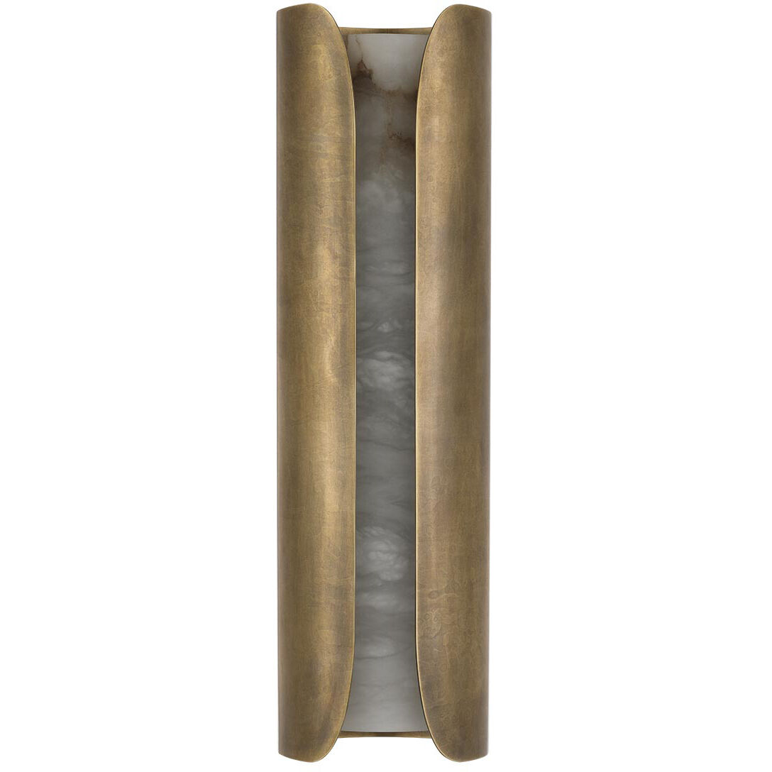 Anne-Marie Barton Armise Sconce Wall Light in Mottled Brass