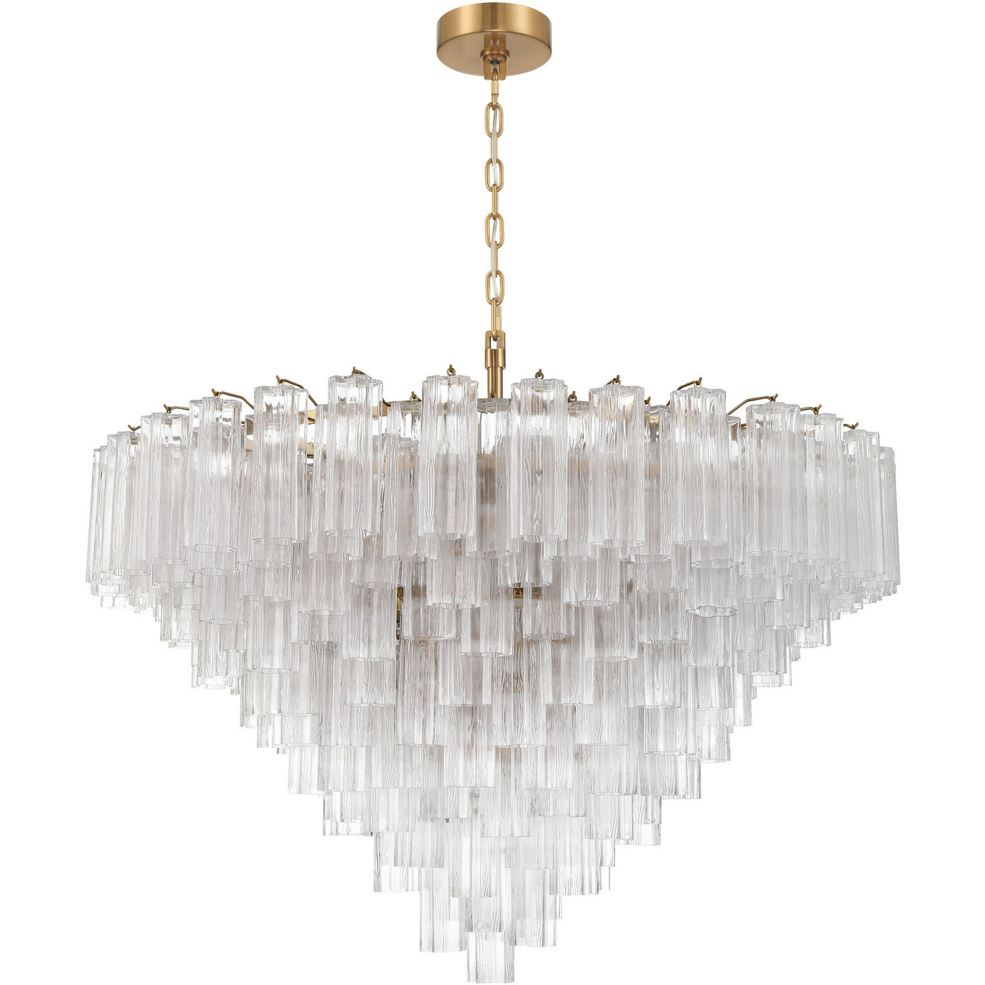 Addis 28 Light 49 inch Aged Brass Chandelier Ceiling Light