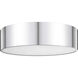Harley 4 Light 20 inch Chrome Flush Mount Ceiling Light