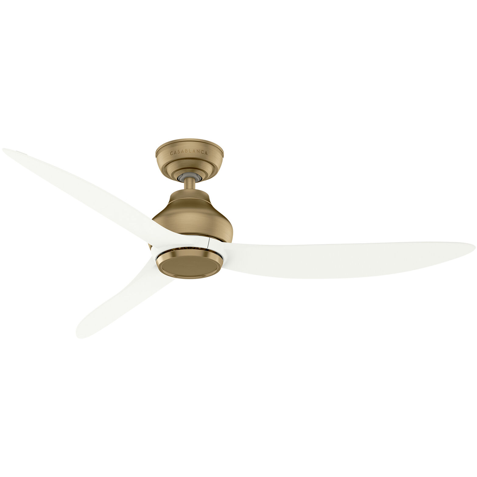 Eyla 52 inch Luxe Gold with Matte White Blades Outdoor Ceiling Fan
