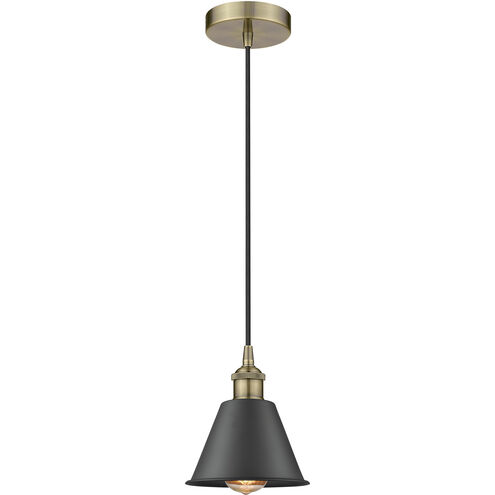 Edison Smithfield 1 Light 7 inch Antique Brass Mini Pendant Ceiling Light