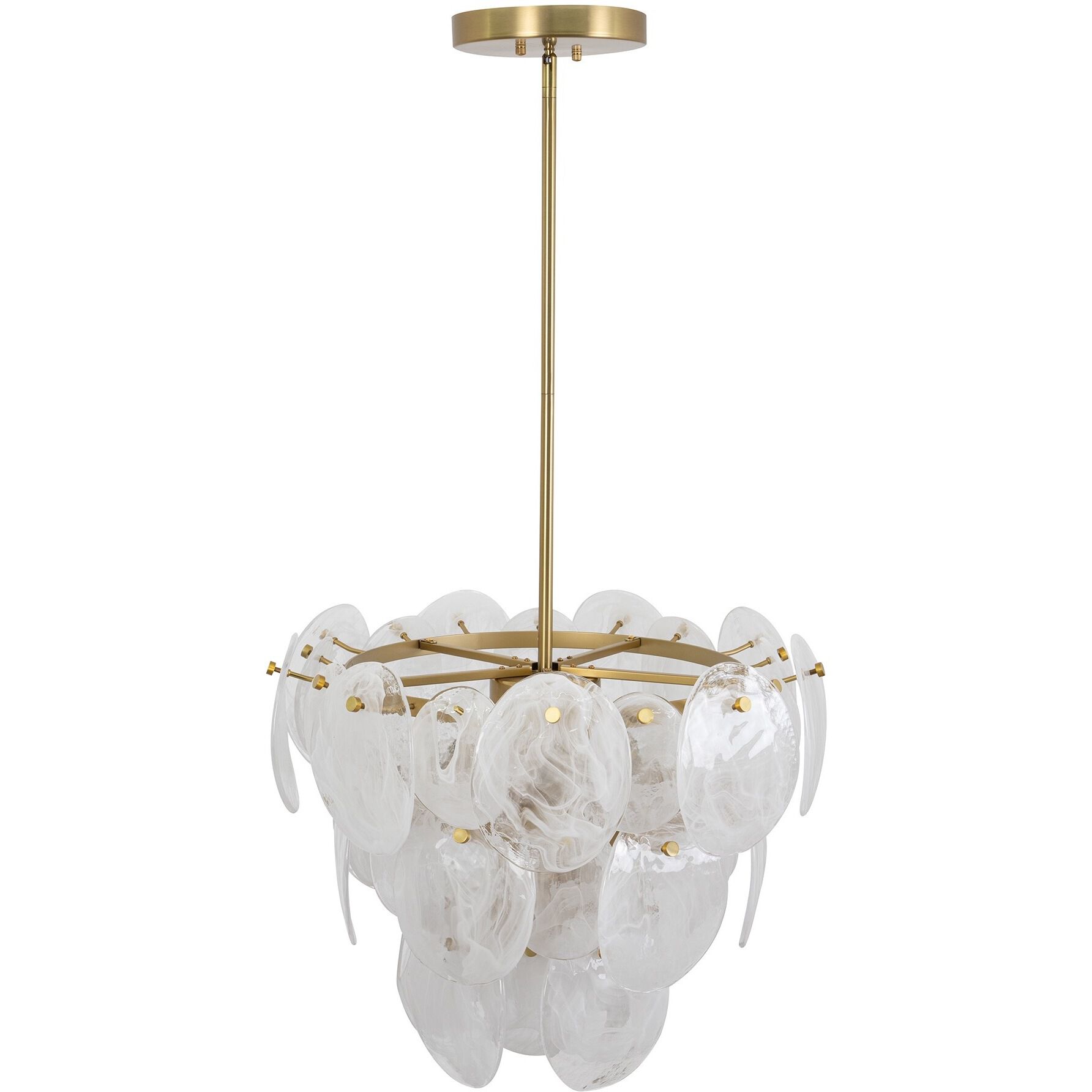 Lily 8 Light 23.58 inch Brushed Brass Chandelier Ceiling Light