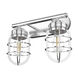 Starklake 2 Light 15 inch Chrome Vanity Light Wall Light
