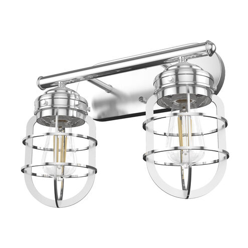 Starklake 2 Light 15 inch Chrome Vanity Light Wall Light