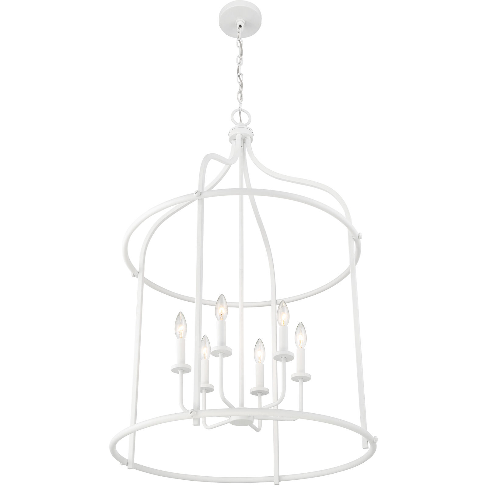 Brookstone 6 Light 26 inch Bisque White Pendant Ceiling Light