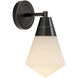 Willard 1 Light 6 inch Urban Bronze Bath Vanity Light Wall Light in Opal Glass