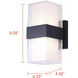 Axl LED 4.94 inch Black Outdoor Lantern