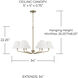 Chadwick 6 Light 34 inch Aged Brass Chandelier Ceiling Light